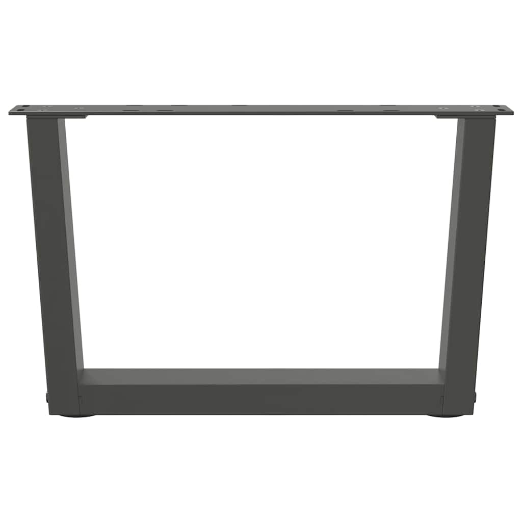 Couchtischbeine V-Form 2 Stück Anthrazit 60x(30-31,3) cm Stahl