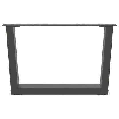 Couchtischbeine V-Form 2 Stück Anthrazit 60x(30-31,3) cm Stahl