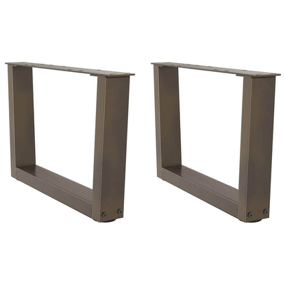 Couchtischbeine V-Form 2 Stück Naturstahl 60x(30-31,3) cm Stahl