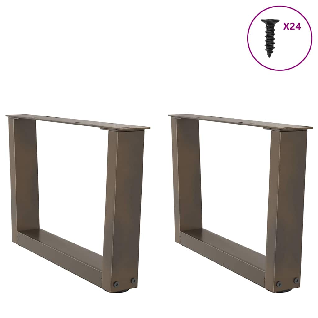 Couchtischbeine V-Form 2 Stück Naturstahl 60x(30-31,3) cm Stahl