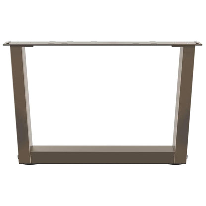 Couchtischbeine V-Form 2 Stück Naturstahl 60x(30-31,3) cm Stahl