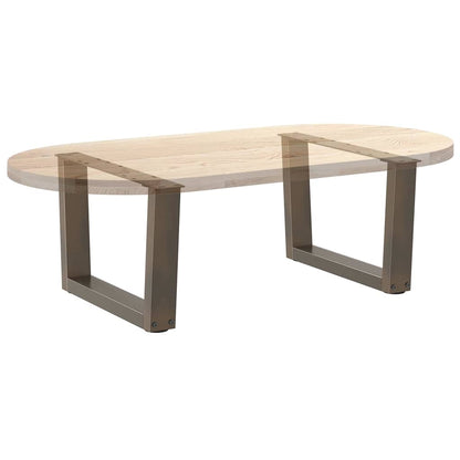 Couchtischbeine V-Form 2 Stück Naturstahl 60x(30-31,3) cm Stahl