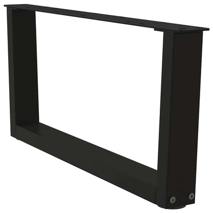 Couchtischbeine V-Form 2 Stück Schwarz 70x(30-31,3) cm Stahl