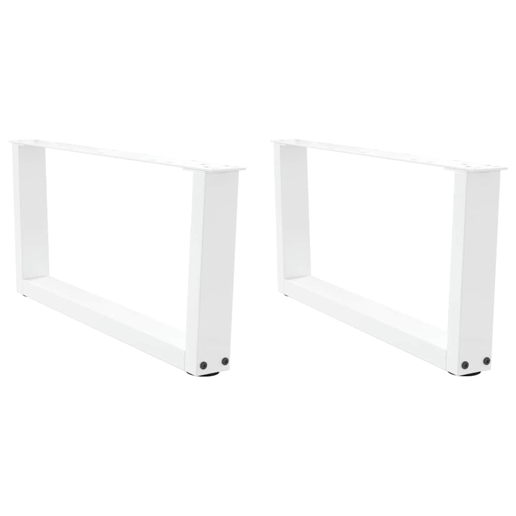 Couchtischbeine V-Form 2 Stück Weiß 70x(30-31,3) cm Stahl