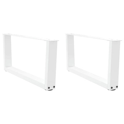 Couchtischbeine V-Form 2 Stück Weiß 70x(30-31,3) cm Stahl