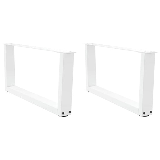 Couchtischbeine V-Form 2 Stück Weiß 70x(30-31,3) cm Stahl