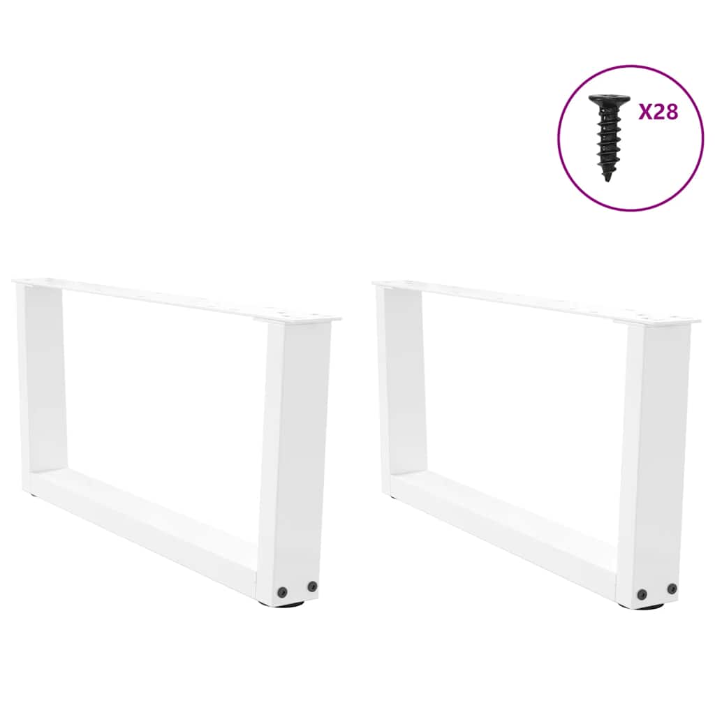 Couchtischbeine V-Form 2 Stück Weiß 70x(30-31,3) cm Stahl