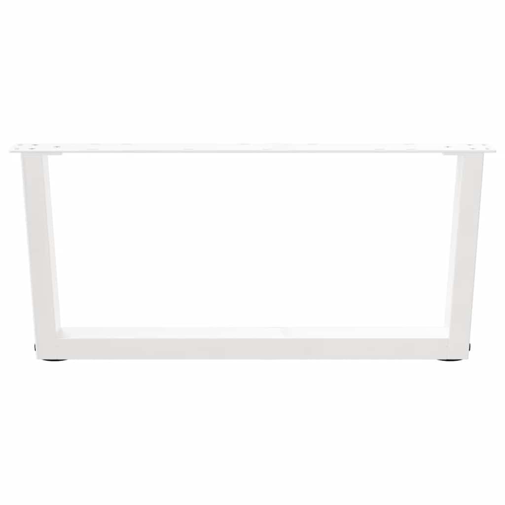 Couchtischbeine V-Form 2 Stück Weiß 70x(30-31,3) cm Stahl