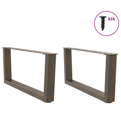 Couchtischbeine V-Form 2 Stück Naturstahl 70x(30-31,3) cm Stahl