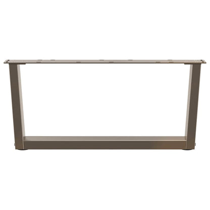 Couchtischbeine V-Form 2 Stück Naturstahl 70x(30-31,3) cm Stahl
