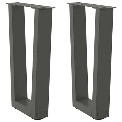 Couchtischbeine V-Form 2 Stück Anthrazit 28x(42-43,3) cm Stahl