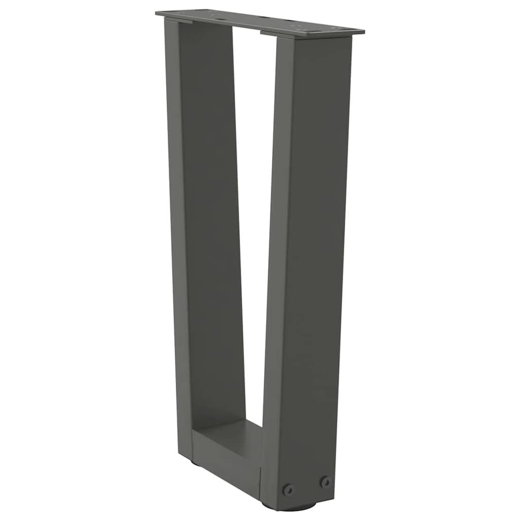 Couchtischbeine V-Form 2 Stück Anthrazit 28x(42-43,3) cm Stahl