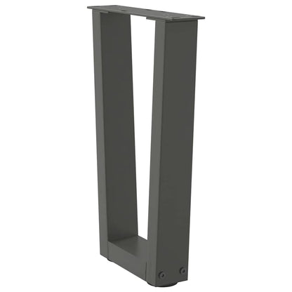 Couchtischbeine V-Form 2 Stück Anthrazit 28x(42-43,3) cm Stahl
