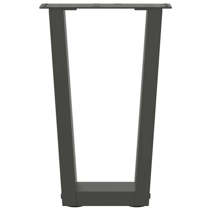 Couchtischbeine V-Form 2 Stück Anthrazit 28x(42-43,3) cm Stahl