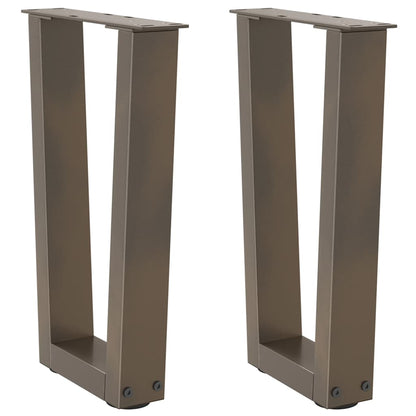 Couchtischbeine V-Form 2 Stück Naturstahl 28x(42-43,3) cm Stahl
