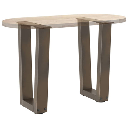 Couchtischbeine V-Form 2 Stück Naturstahl 28x(42-43,3) cm Stahl