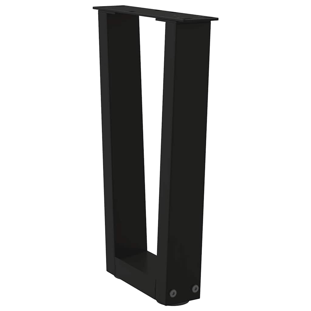 Couchtischbeine V-Form 2 Stück Schwarz 38x(42-43,3) cm Stahl