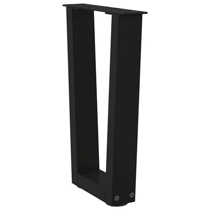 Couchtischbeine V-Form 2 Stück Schwarz 38x(42-43,3) cm Stahl