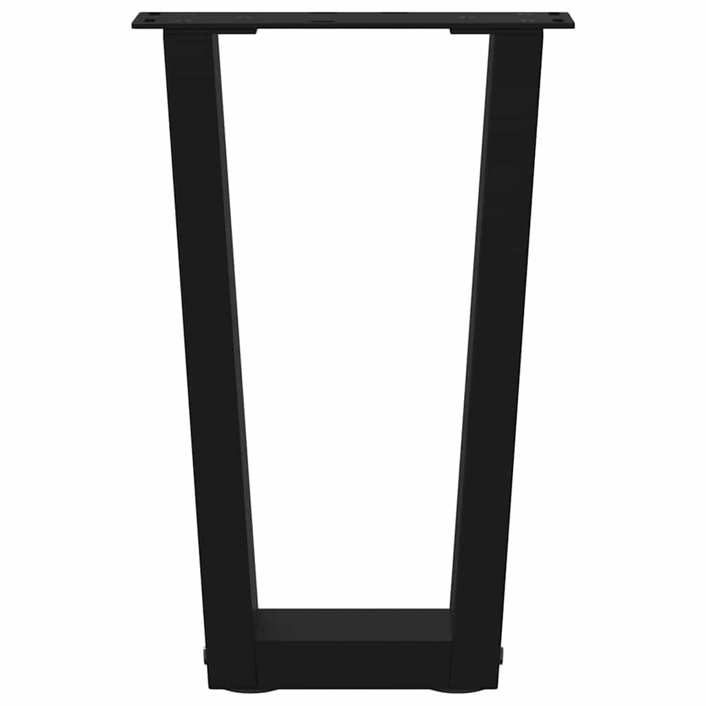 Couchtischbeine V-Form 2 Stück Schwarz 38x(42-43,3) cm Stahl