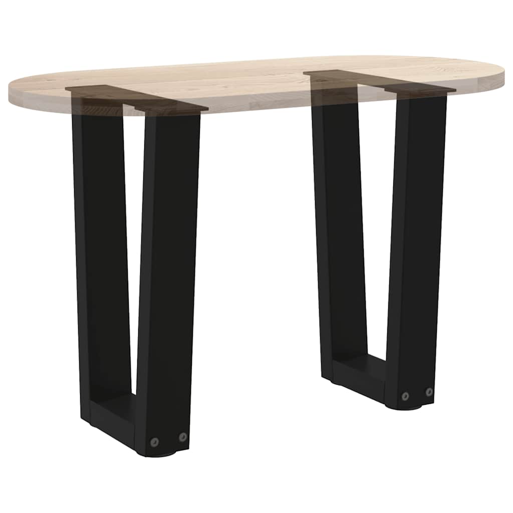 Couchtischbeine V-Form 2 Stück Schwarz 38x(42-43,3) cm Stahl