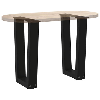 Couchtischbeine V-Form 2 Stück Schwarz 38x(42-43,3) cm Stahl