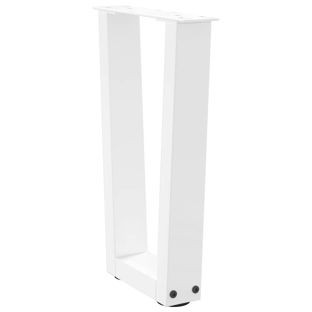 Couchtischbeine V-Form 2 Stück Weiß 38x(42-43,3) cm Stahl