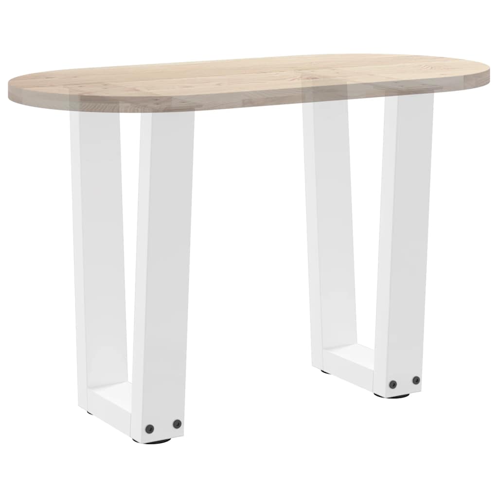Couchtischbeine V-Form 2 Stück Weiß 38x(42-43,3) cm Stahl