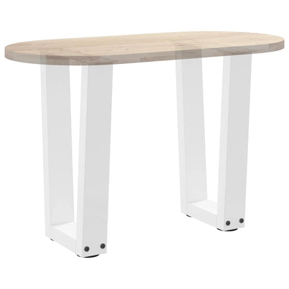 Couchtischbeine V-Form 2 Stück Weiß 38x(42-43,3) cm Stahl