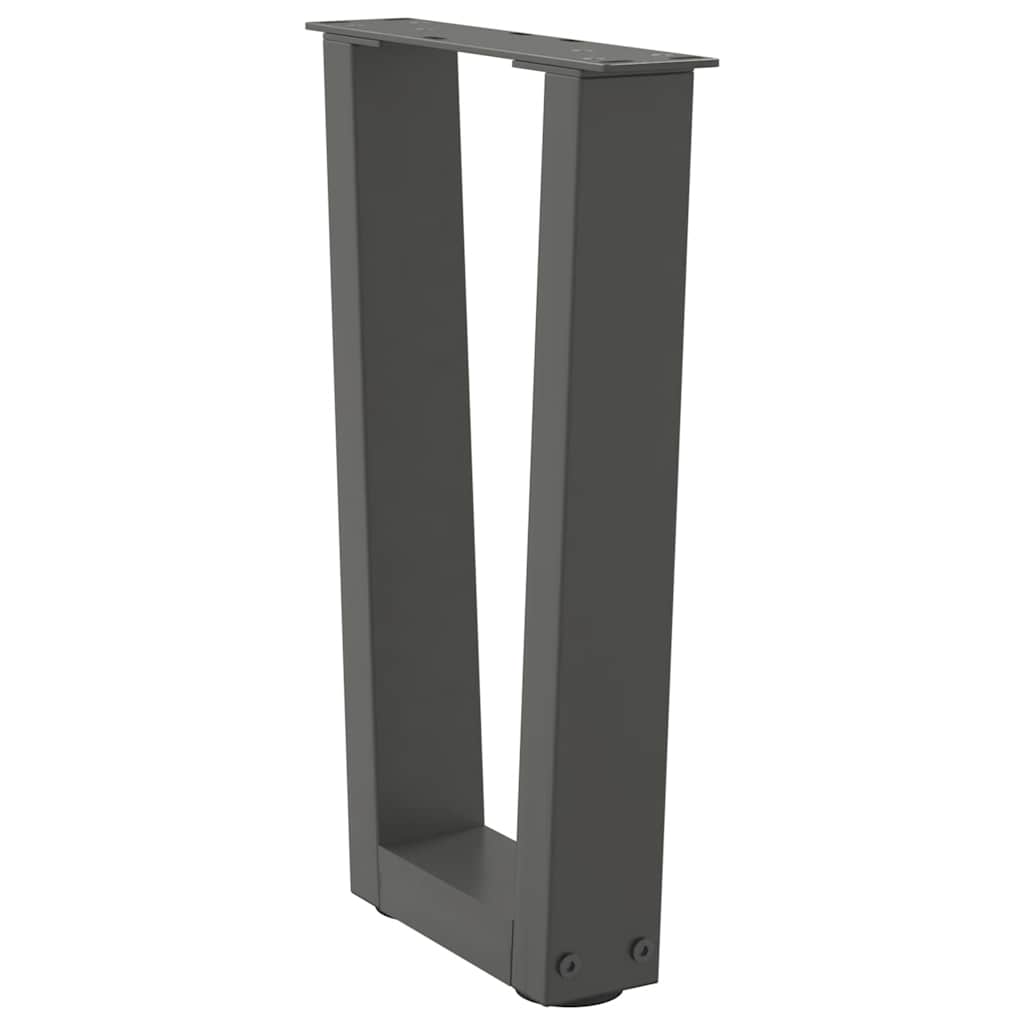 Couchtischbeine V-Form 2 Stück Anthrazit 38x(42-43,3) cm Stahl