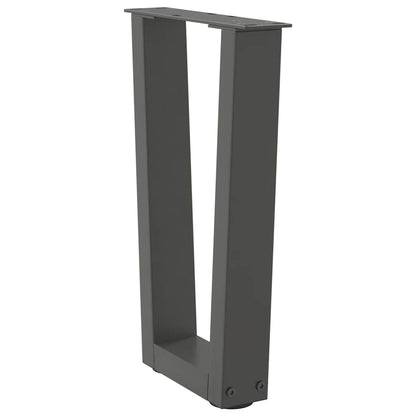 Couchtischbeine V-Form 2 Stück Anthrazit 38x(42-43,3) cm Stahl
