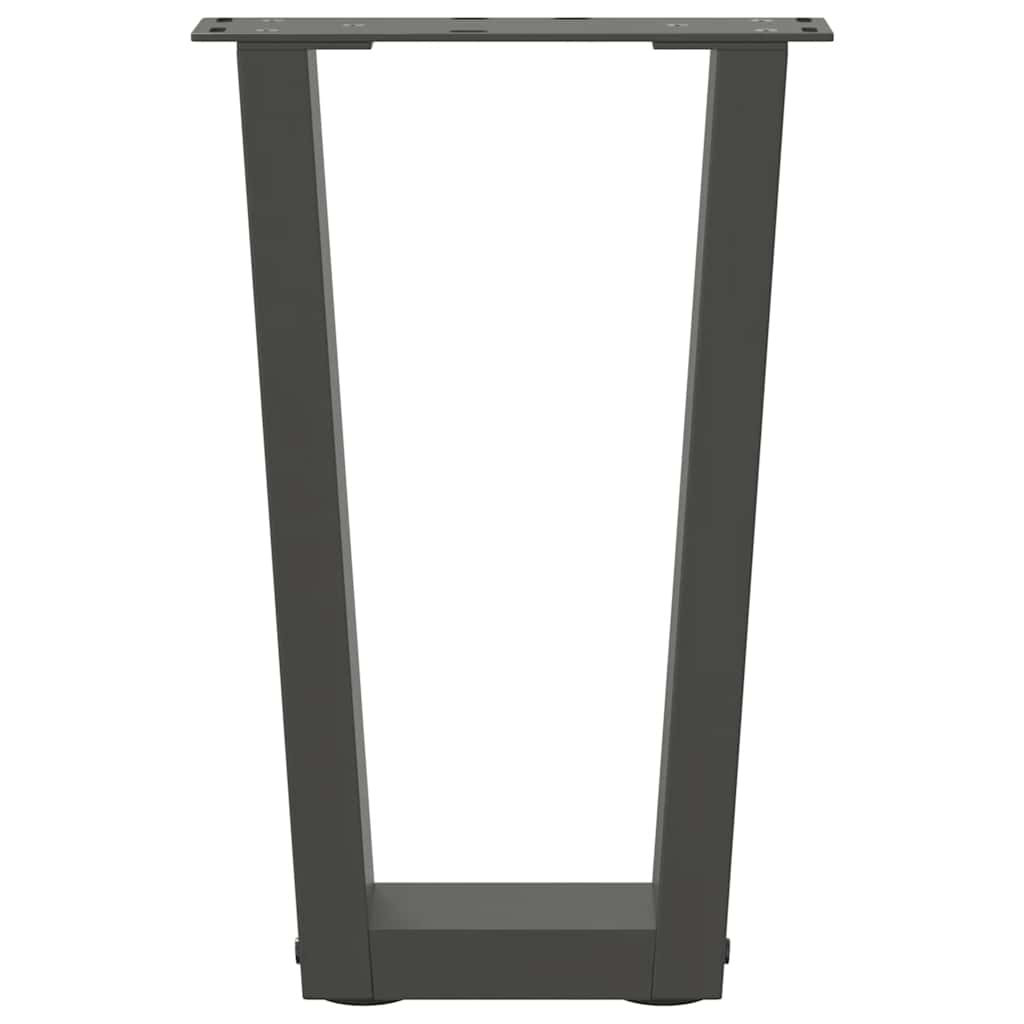 Couchtischbeine V-Form 2 Stück Anthrazit 38x(42-43,3) cm Stahl