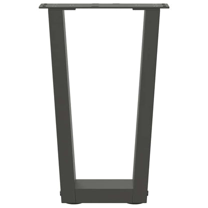 Couchtischbeine V-Form 2 Stück Anthrazit 38x(42-43,3) cm Stahl