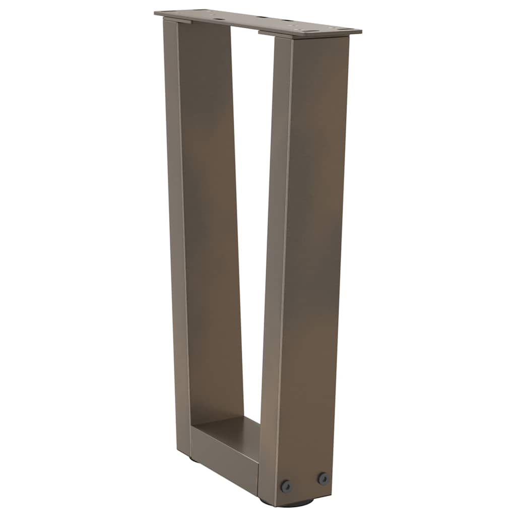 Couchtischbeine V-Form 2 Stück Naturstahl 38x(42-43,3) cm Stahl