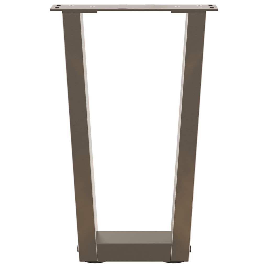 Couchtischbeine V-Form 2 Stück Naturstahl 38x(42-43,3) cm Stahl