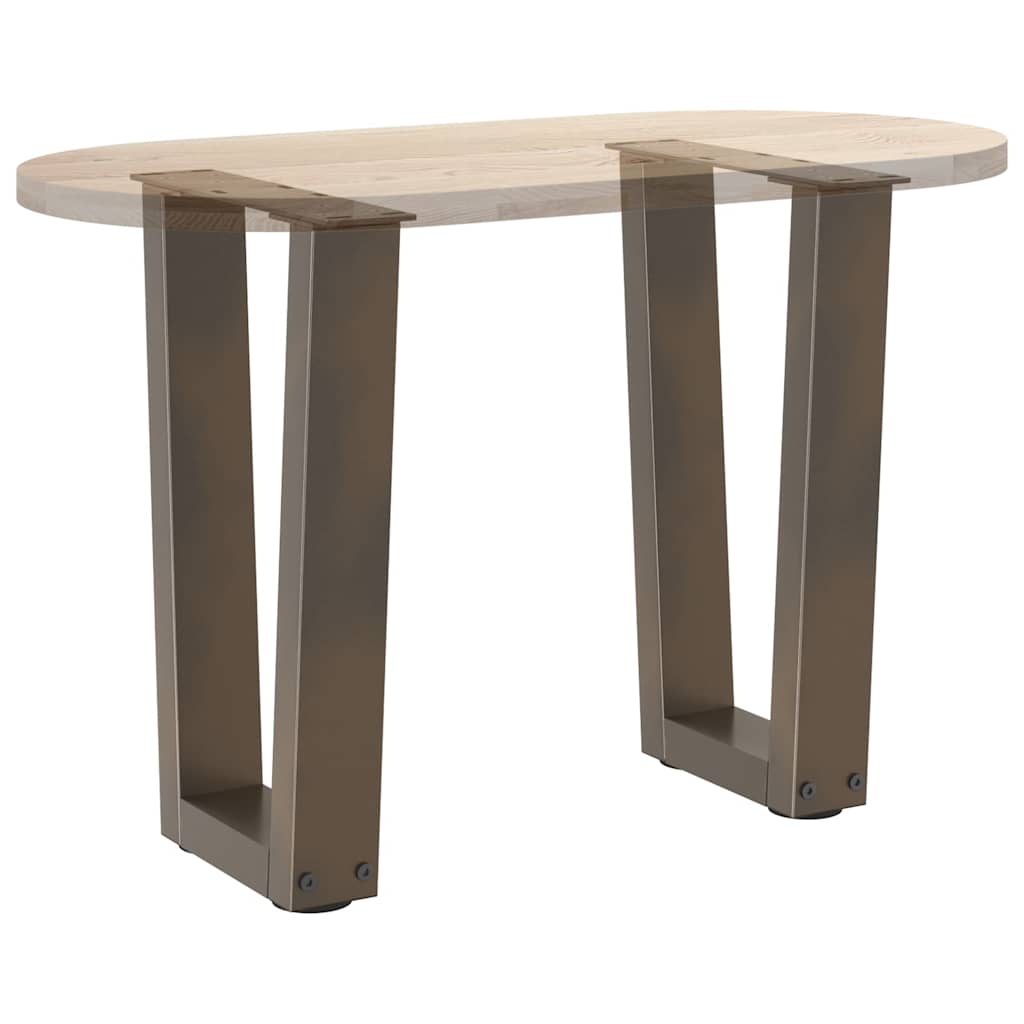Couchtischbeine V-Form 2 Stück Naturstahl 38x(42-43,3) cm Stahl