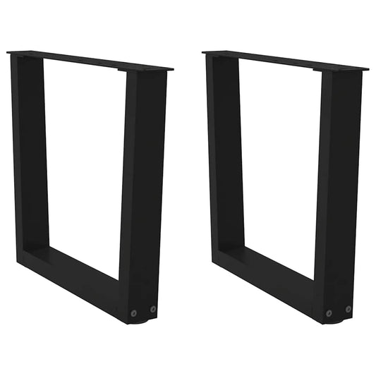 Couchtischbeine V-Form 2 Stück Schwarz 50x(42-43,3) cm Stahl