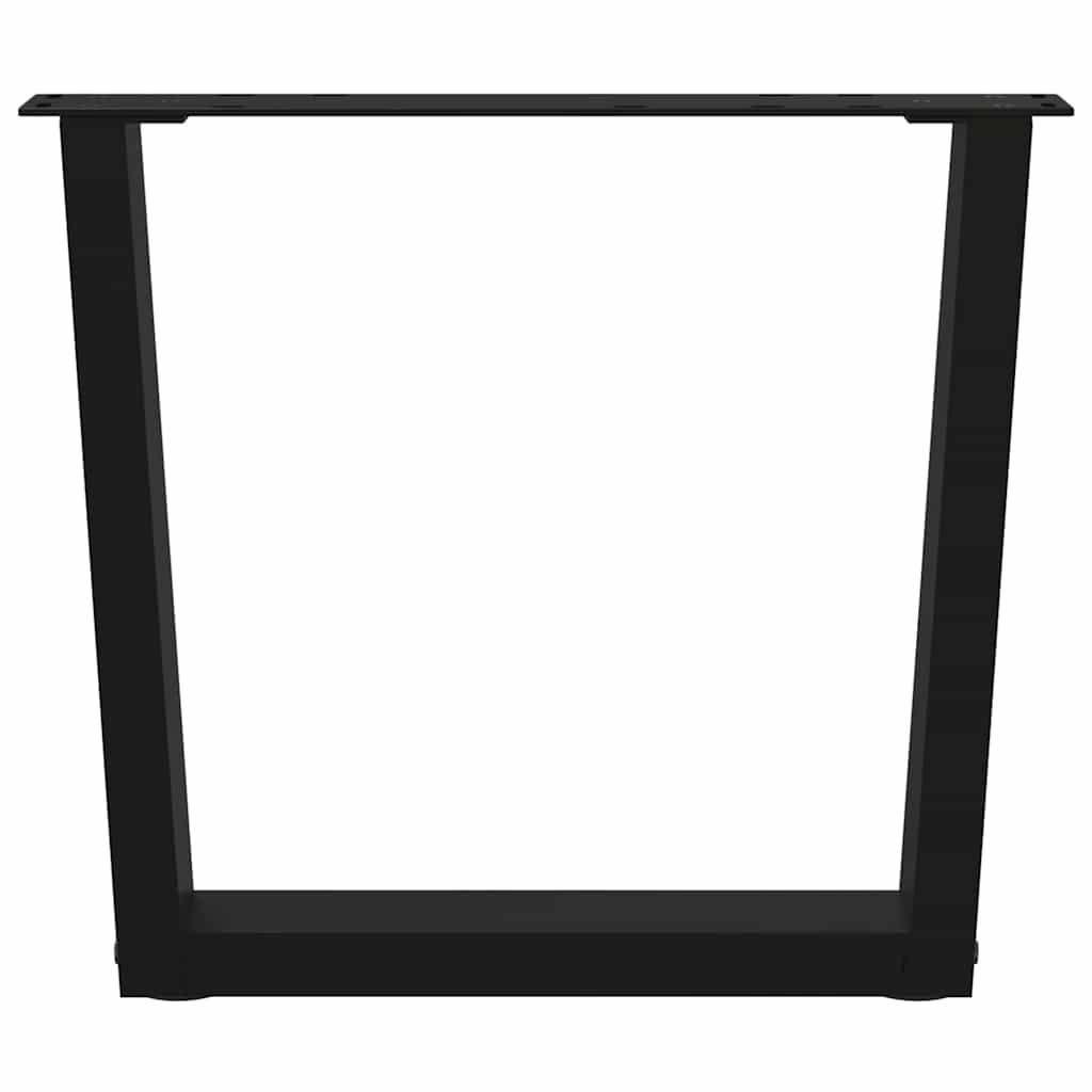Couchtischbeine V-Form 2 Stück Schwarz 50x(42-43,3) cm Stahl