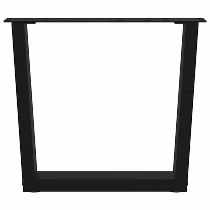 Couchtischbeine V-Form 2 Stück Schwarz 50x(42-43,3) cm Stahl