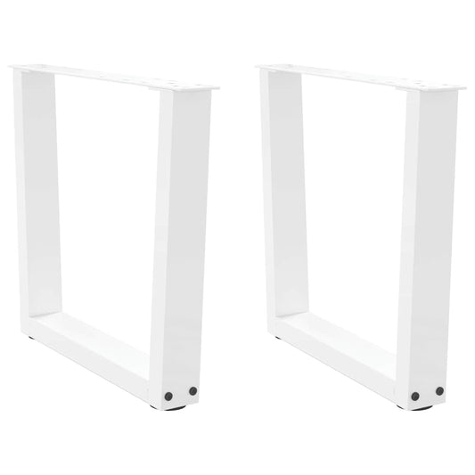 Couchtischbeine V-Form 2 Stück Weiß 50x(42-43,3) cm Stahl