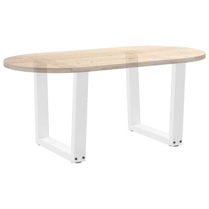 Couchtischbeine V-Form 2 Stück Weiß 50x(42-43,3) cm Stahl