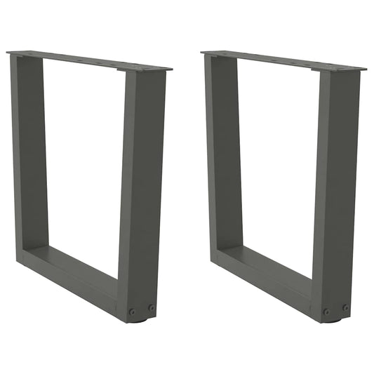 Couchtischbeine V-Form 2 Stück Anthrazit 50x(42-43,3) cm Stahl