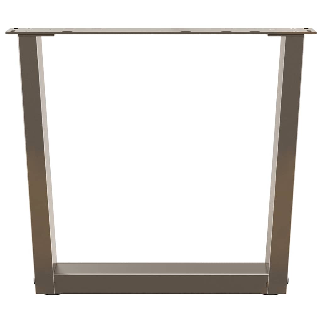 Couchtischbeine V-Form 2 Stück Naturstahl 50x(42-43,3) cm Stahl
