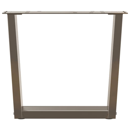 Couchtischbeine V-Form 2 Stück Naturstahl 50x(42-43,3) cm Stahl