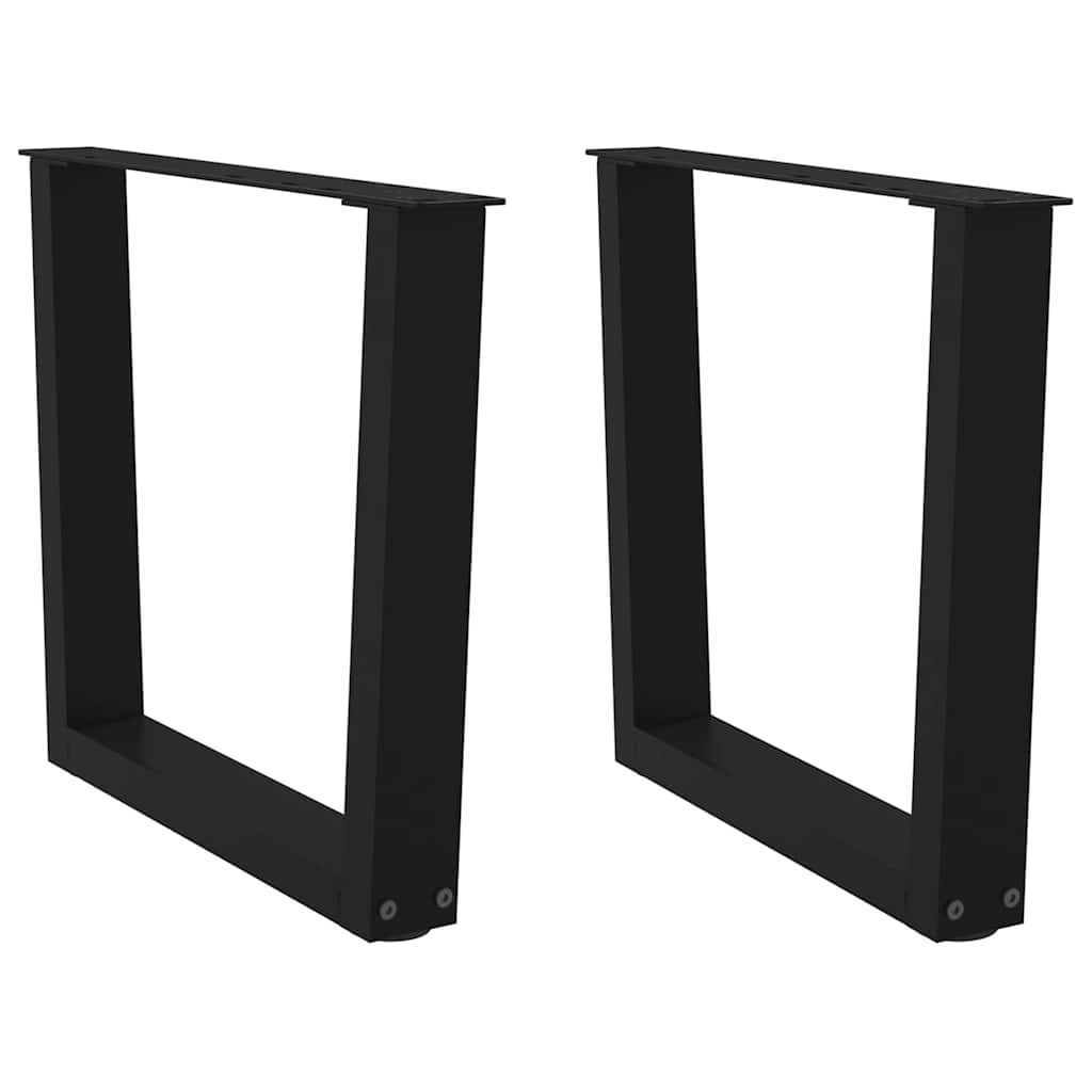 Couchtischbeine V-Form 2 Stück Schwarz 60x(42-43,3) cm Stahl