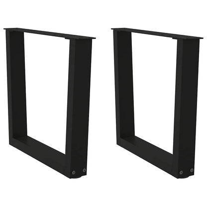 Couchtischbeine V-Form 2 Stück Schwarz 60x(42-43,3) cm Stahl
