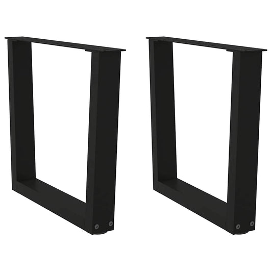Couchtischbeine V-Form 2 Stück Schwarz 60x(42-43,3) cm Stahl