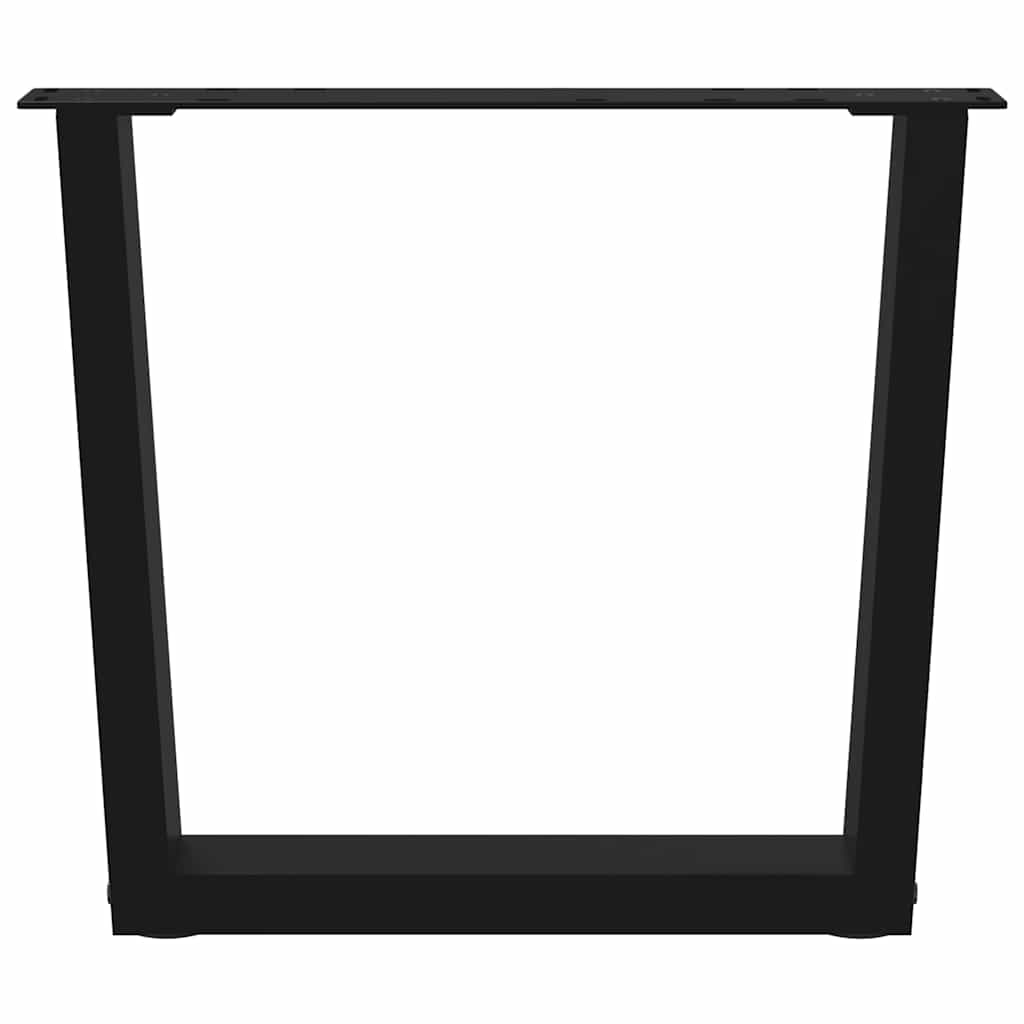 Couchtischbeine V-Form 2 Stück Schwarz 60x(42-43,3) cm Stahl