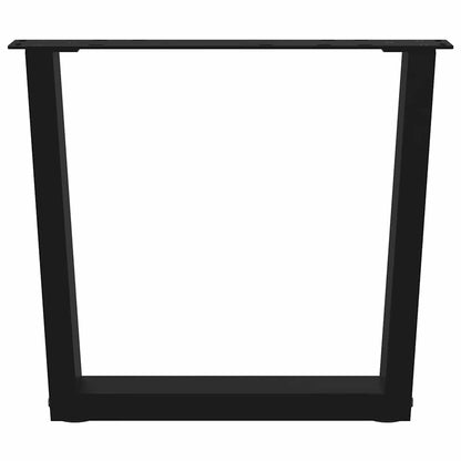 Couchtischbeine V-Form 2 Stück Schwarz 60x(42-43,3) cm Stahl