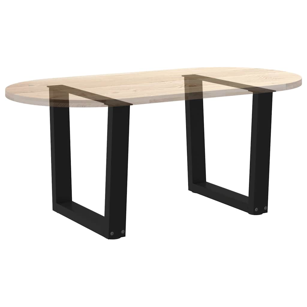 Couchtischbeine V-Form 2 Stück Schwarz 60x(42-43,3) cm Stahl
