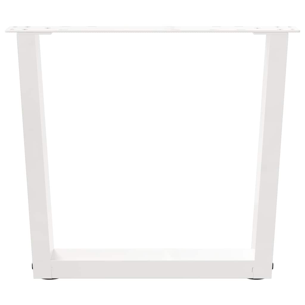 Couchtischbeine V-Form 2 Stück Weiß 60x(42-43,3) cm Stahl